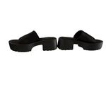 Wild Pair Brand New  Questt Lug Slide On Black Platform Shoes Size 6.5 Photo 2