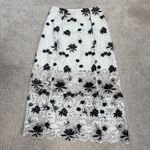 Alice + Olivia Black and White Ophelia Lace Midi Skirt Ginger Zee Size 2 Photo 3