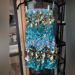 Lucy in the Sky Mermaid core sequin dress mini bodycon strapless discs metallic shiny iridescent Photo 4