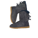 UGG  Bailey Bow II shearling suede winter Navy Mouton Women's Boots y2k sz 9 Photo 3