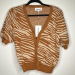 Revolve NWT HEARTLOOM Zelata Linen Blend Cardigan Sweater in Clay Orange Photo 2