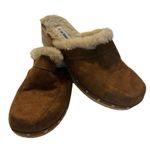 No Boundaries Vintage Y2K  Sueded Mule Boho Wooden Clogs 8.5 Photo 0