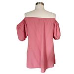Reformation Mini Dress Framboise Off the Shoulder Pink Medium Elastic Neck NWT Photo 6
