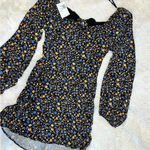 Forever 21 NWT  Floral Dress with Cutout and Puff Sleeves Size XL Long Sleeve Photo 2