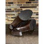 Stuart Weitzman  Double Agent Brown Suede Open Back Slides Heel‎ Platform Shoes 8 Photo 5