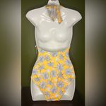 Cupshe Dandelion One Piece Cut Out Halter Neck Swimsuit Yellow Women's S… Photo 3
