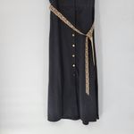 Vintage Clues Collection Womens Dress 10 Black Leopard Belt Button Up 90s Photo 8