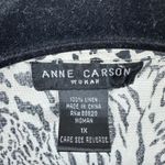 Anne Carson 100% Linen Leopard Print Full Zip Lightweight Jacket Size 1X Photo 6