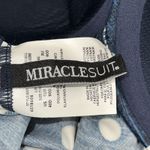 MiracleSuit Tankini Top Underwire 40D Blue White Polka Dot Equinox Plunge Swim Photo 6