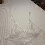 Victoria's Secret Victoria’s Secret Sheer Lace White Lingerie Chemise Slip M Medium Ribbon Accents Photo 10