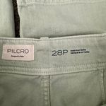 Anthropologie Pilcro  Size 28P Eventide Trouser High Rise Wide Leg Jeans Cucumber Photo 5