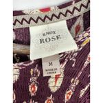 Knox Rose M Purple Boho Ikat Print Crinkle Shift Dress Dark Romantic Grunge Photo 1