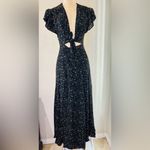 Reformation  Orchid Maxi Dress Black Galactic Plunging V Neck
Wrap Size 2 Photo 2