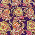 Loft Ann Taylor  Purple Paisley Long Sleeve Shift Dress Medium Fall Warm Colors Photo 4