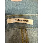 Colorful Natalie Blue Pink Hearts High Waisted Baggy Wide Leg Denim Jeans Size L Size L Photo 4