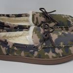 Club Room Faux Fur Lining Camouflage Moccasin Slip On Boat Shoes Size M 8 Photo 0