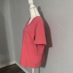 FIGS Coral V-Neck Short Sleeve Top Photo 2