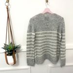 Dawn & Dare Grey Stripe Long Sleeve Mohair Wool Blend Crewneck Sweater Size L Gray Size L Photo 5