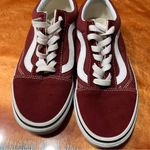 Vans  Old Skool Skate Shoes Maroon White Size 7 Photo 5