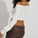 Garage Cream Off The Shoulder top Photo 3