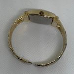 Studio gold tone women watch 24mm quartz analog cuff bracelet size 6.5” running Photo 5