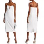 AQUA Rhinestone Embellished Strapless Crepe Midi Dress Size 6 NWT Photo 1