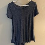 Altar'd State Blue  Short Sleeve Shirt with Lace Up Back Photo 0