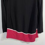 J Jill Women's Black & Red Trim Pullover Oversized Tunic Sweater Size S Photo 2