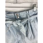 American Eagle  Striped Tie Waist Blue Paperback Shorts Size 6 Photo 2