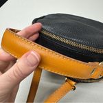 Divina Firenze Black Leather Tan Straps Luxury Handbag Convertible Backpack Bag Photo 10