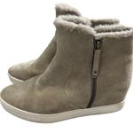Caslon  Wedge Ankle Boots Size 8 Sherpa Lined Water Resistant Tan Platform Photo 0