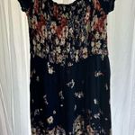 Floral Dark Blue Women's Dress Size L Photo 0