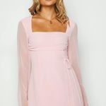 Beginning Boutique  Lucy Baby Pink Long Sleeve Mini Dress Size 16 Photo 0