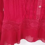 Sunny Leigh  M Red Femme Flowy Top Photo 4