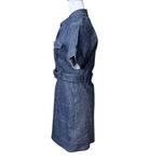 ALC Frank NWT A.L.C. Romi Linen Chambray Short Sleeve Mini Utility Dress Sz 4 Belted $495 Photo 2