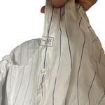 Frank & Eileen  Frank Superfine Cotton Relaxed Fit Shirt White/Blue Stripes Sz M Photo 5