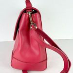 Tory Burch Robinson Leather Top Handle Handbag Purse Flap Pink Photo 8