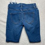 Free People Shark Bite Raw Hem Ripped Crop Skinny Jeans Distressed Photo 5