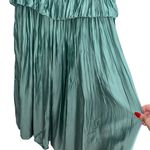 Sea New York. NEW NWT Risa Ramie Satin Midi Dress In Sage Green Photo 5