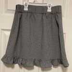 Sadie and Sage  Black Navy & White Gingham A-Line High Waisted Mini Skirt Photo 8