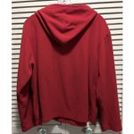 Old Navy  Red Fleece 1/4 Zip Up Hood Pullover Size XL Long Sleeve Logo Warm Photo 4
