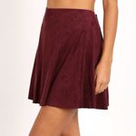 BB Dakota  Kimber Faux Suede Skirt Aubergine Size 10 Photo 2