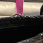 None Black and White Fringe Leather Tote Photo 13