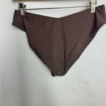 Brown Bikini Bottoms mid waist high thigh cheeky bottom Large NWOT Photo 4