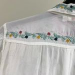 Johnny Was NWOT  Embroidered Floral Bird Long Sleeve Bohemia SHIRT Blouse Sz S Photo 11