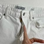 Lucky Brand Bridgette Mini Boot White Jeans Size 8 / 29 Cropped Raw Hem Denim Photo 4