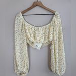 Sabo Skirt Cayenne Long Sleeve Yellow Floral Top size Medium NEW $58 Photo 8