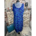 illusion dress tank tiered flutter front jacket purple blue green Size XL Photo 4