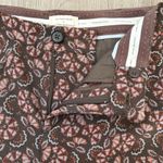 Anthropologie  Essential Slim Brown Floral Jacquard‎ Mid Rise Pant Size 2 Photo 4