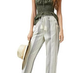 Anthropologie Women’s Essential Beach Pants Black/Cream Size Small Petite Photo 0